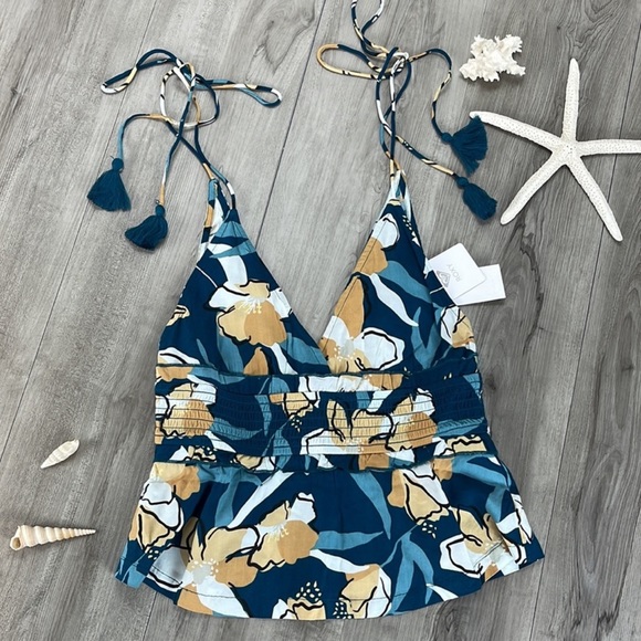 🔆ROXY🔆SIMPLE BLOSSOM PRINT TOP - Picture 9 of 15